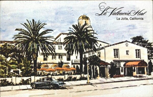 La Jolla La Valencia Hotel Künstlerkarte
