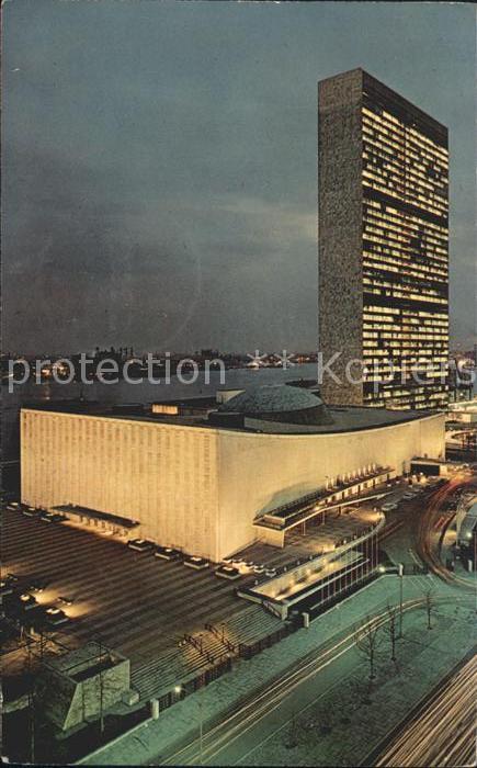 New York City United Nations at Night