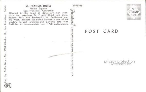 San Francisco California St. Francis Hotel – Bild 2
