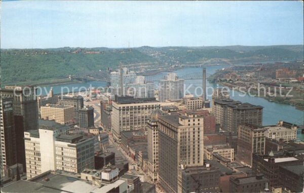 Pittsburg Pennsylvania Fliegeraufnahme Golden Triangle
