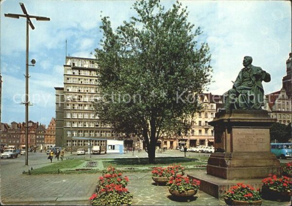Wroclaw Paltz mit Denkmal