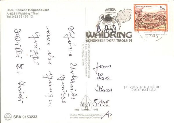 Waidring Tirol Hotel Pension Heigenhauser – Bild 2