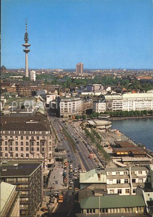 Hamburg Jungfernstieg mit Fernsehturm