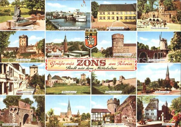 Zons Stadt aus dem Mittelalter
