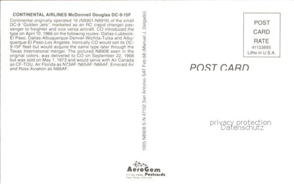 Flugzeuge Zivil Continental Airlines McDonnell Douglas – Bild 2