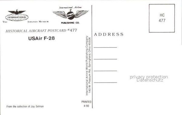 Flugzeuge Zivil USAir F-28 – Bild 2