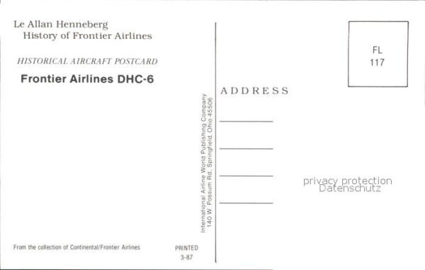 Flugzeuge Zivil Frontier Airlines DHC-6 – Bild 2