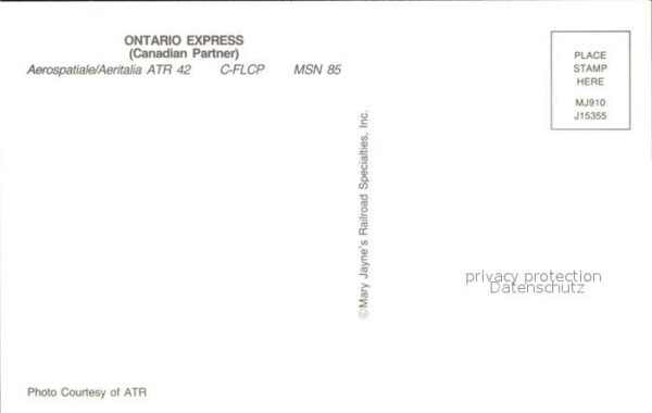 Flugzeuge Zivil Ontario Express Aerospatiale Aeritalia – Bild 2