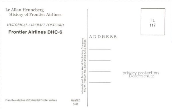 Flugzeuge Zivil Frontier Airlines DHC-6 – Bild 2