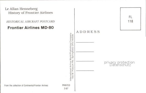 Flugzeuge Zivil Frontier Airlines MD-80 – Bild 2