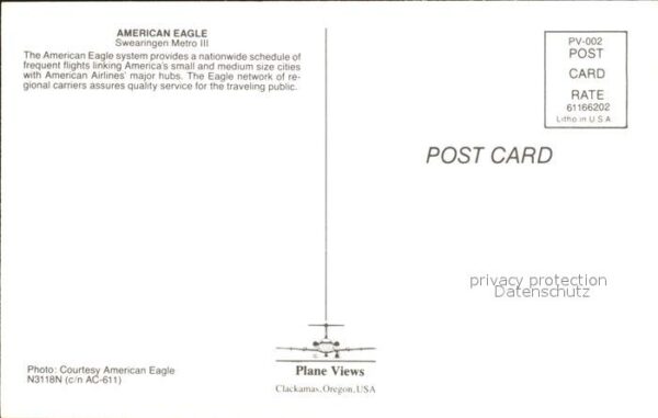 Flugzeuge Zivil American Eagle Swearingen Metro III – Bild 2
