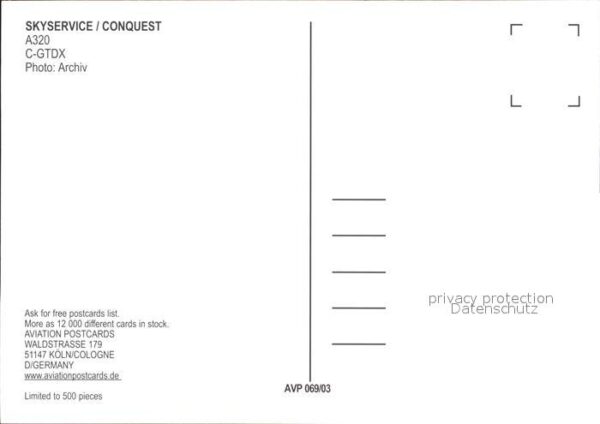Flugzeuge Zivil Skyservice Conquest A320 C-GTDX – Bild 2