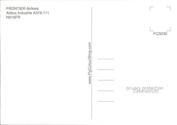 Flugzeuge Zivil Frontier Airlines Airbus Industrie A319 – Bild 2