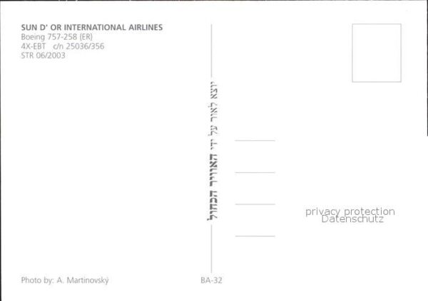 Flugzeuge Zivil Sun d_Or International Airlines Boeing – Bild 2