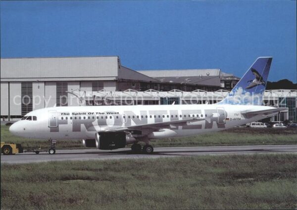 Flugzeuge Zivil Frontier Flying Duck tail. Airbus 319-1