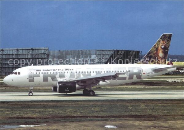 Flugzeuge Zivil Frontier Mountain Lion tail. Airbus 319