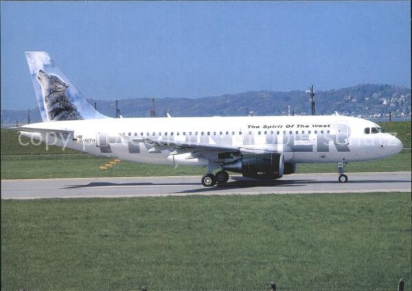 Flugzeuge Zivil Frontier Airlines Wolf-tail Airbus 319