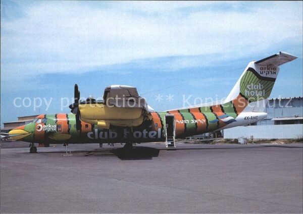 Flugzeuge Zivil Arkia Club Hotel Colours DHC Dash-7 4X-