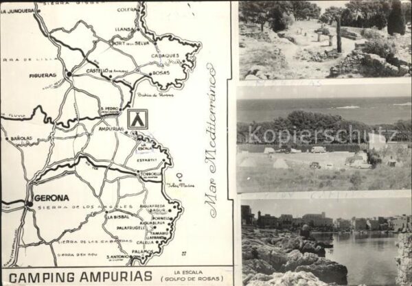 Gerona Camping Ampurias Lageplan Teilansichten