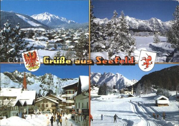 Seefeld Tirol mit Hocheder mit Wettersteingebirge Ort