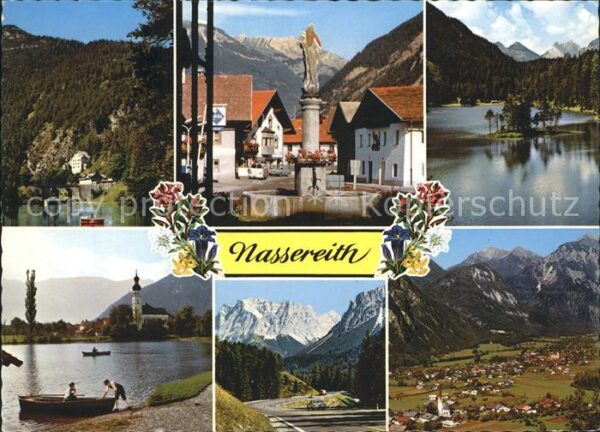 Nassereith See Dorf Brunnen Kirche Fernpassstrasse