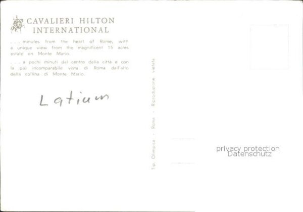 Roma Rom Cavalieri Hilton International – Bild 2
