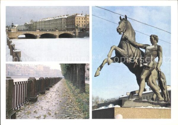 St Petersburg Leningrad Anitschkow Brücke Reiterstatue