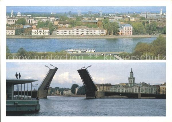 St Petersburg Leningrad Stadtansicht Palast Brücke
