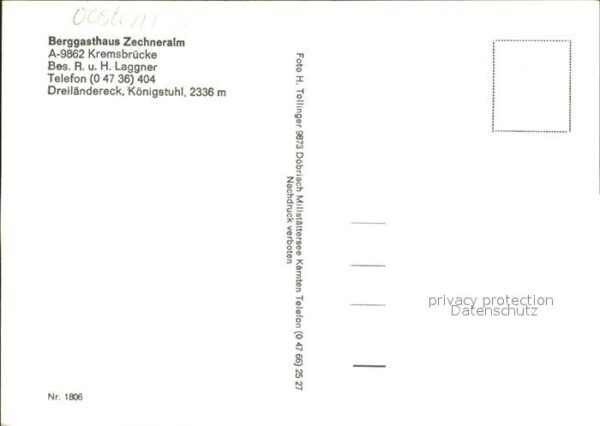 Innerkrems Krems Kaernten Berggasthaus Zechneralm Nockalmwirt Gas – Bild 2