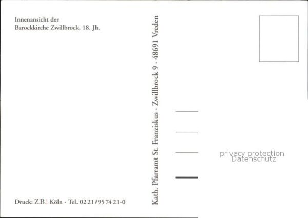 Vreden Innenansicht der Barockkirche Zwillbroc – Bild 2
