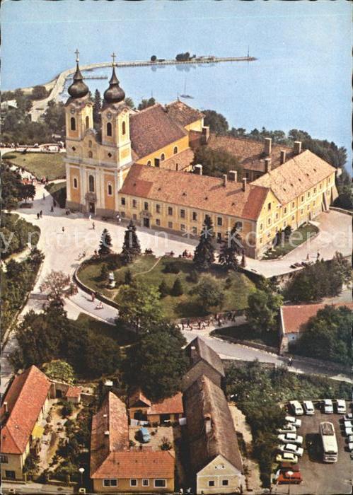Tihany Fliegeraufnahme mit Abteikirche