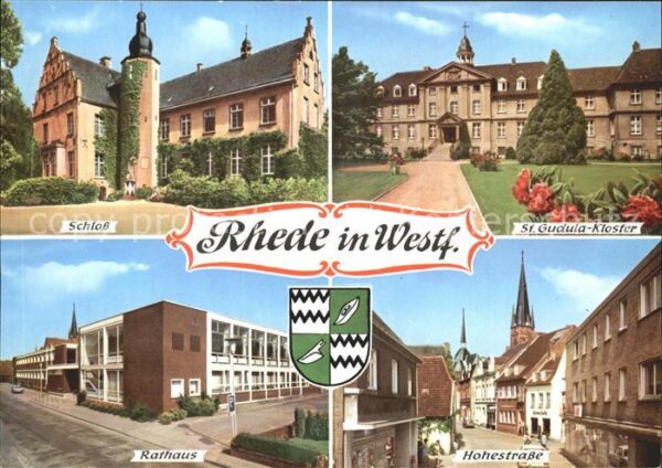 Rhede Westfalen Schloss St Gudula Kloster Rathaus Hohes