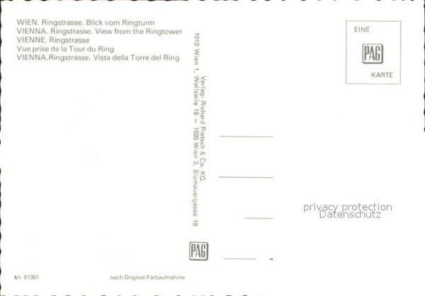 Wien Ringstrasse vom Ringturm – Bild 2