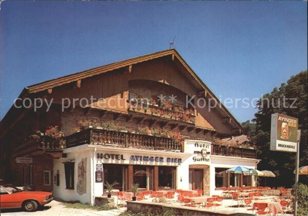 Muehltal Mangfalltal Hotel Gasthof Bruckmühle Terrasse