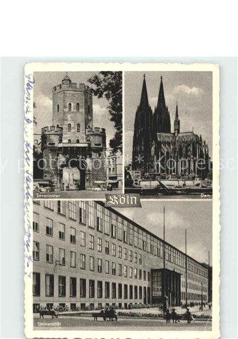 Koeln Rhein Dom Severinstor Universität
