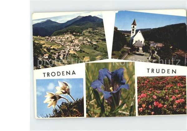 Truden Trodena Suedtirol Kirche Blumen