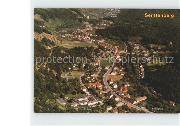 Senftenberg Niederoesterreich Fliegeraufnahme Ruine Kurzentrum Dr. Nu