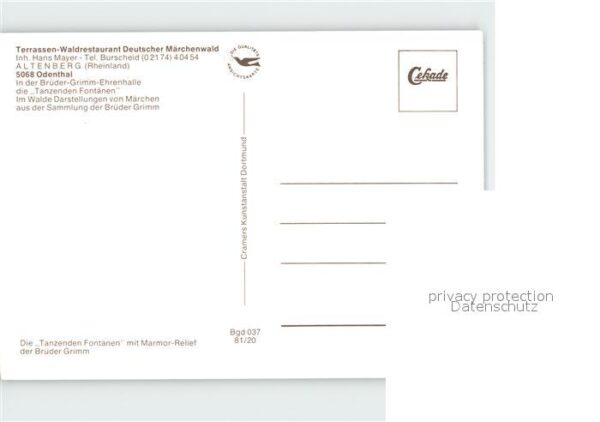 Odenthal Terrassen-Waldrestaurant Deutscher Märc – Bild 2