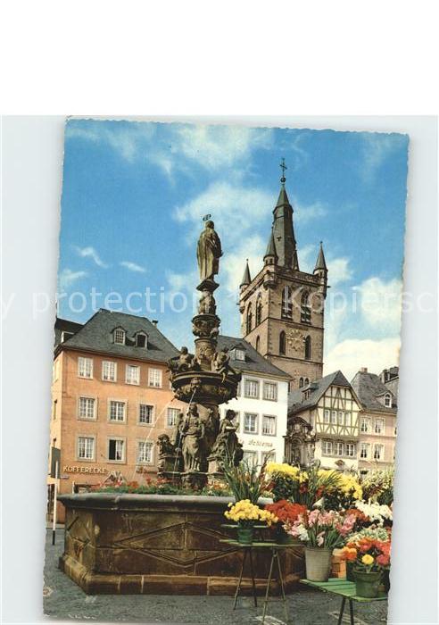 Trier Marktbrunnen St. Gangolph-Kirche