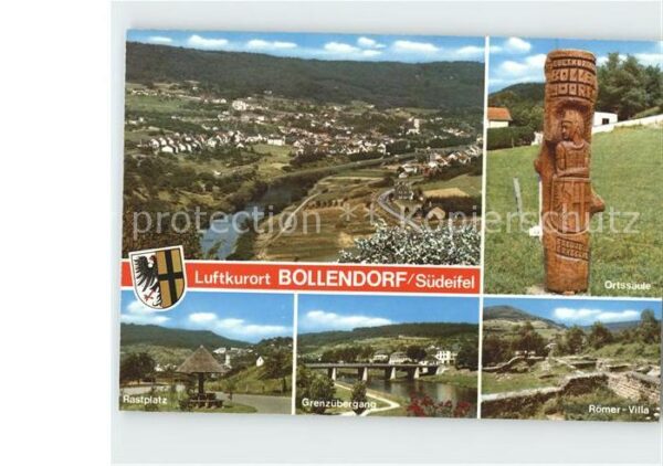 Bollendorf Suedeifel Ortssäule Römer-Villa Grenzübergang Ras