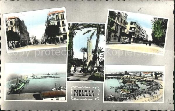 Melilla Hafen Boote Gebäude