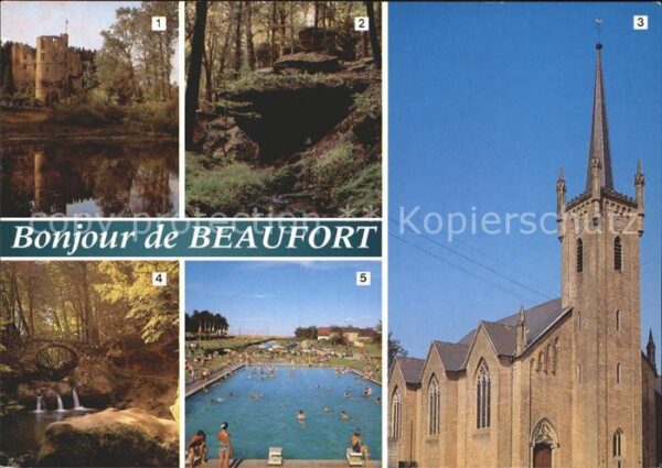 Beaufort Befort Luxembourg Chateau Ruines Chateau Hallerbach Eglis