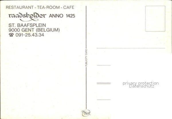 Gent Gand Flandre Restaurant Tea-Room Raadskelder – Bild 2