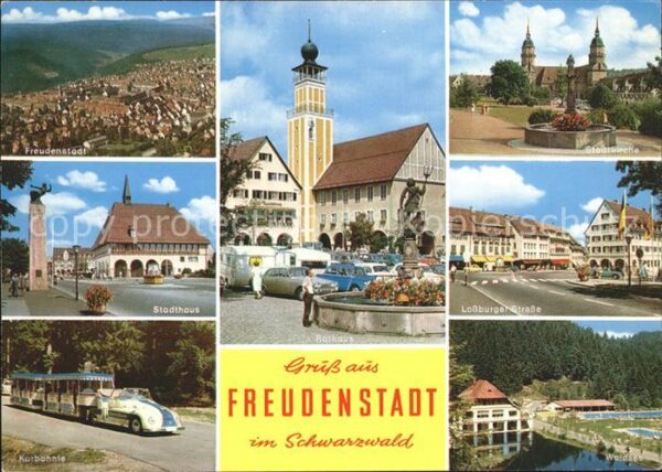 Freudenstadt Stadtkirche Rathaus Kurbähne