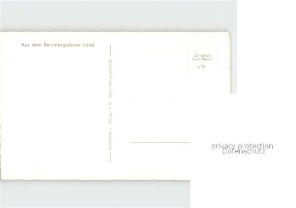 Foto Zeitz F.G. Nr. 419 Berchtesgaden Hochkalter – Bild 2