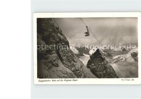 Foto Huber H. Nr. 5385 Zugspitzbahn Allgäuer Alpen