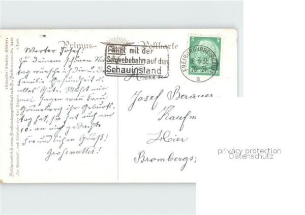 Verlag Primus Nr. 3416 C. Schaette Im Moorland – Bild 2