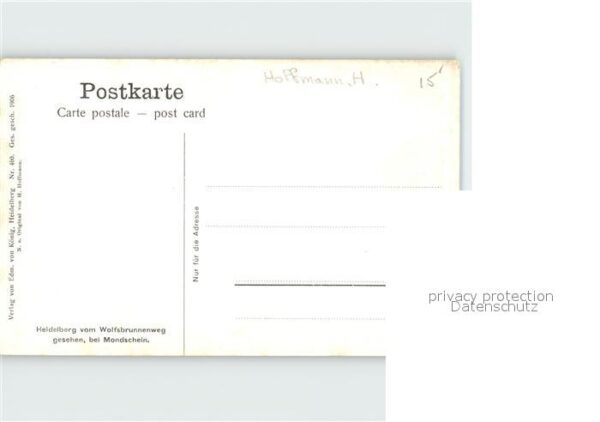 Hoffmann Heinrich Heidelberg vom Wolfsbrunnenweg Mondsche – Bild 2
