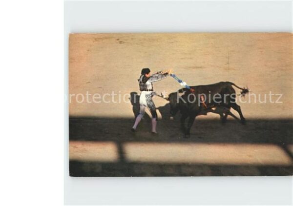 Stierkampf Bullfight Old Mexico Banderillas