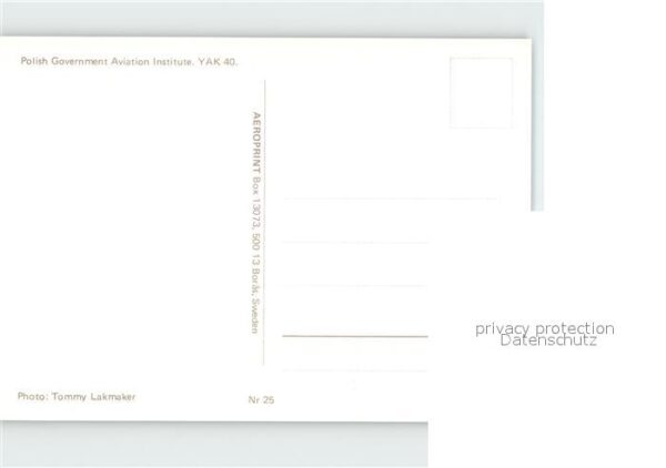 Flugzeuge Zivil Polish Government Aviation Institute Ya – Bild 2